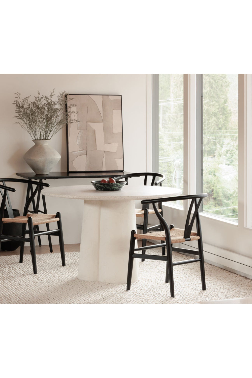 White Terrazzo Indoor/Outdoor Dining Table | Novi Living Mono