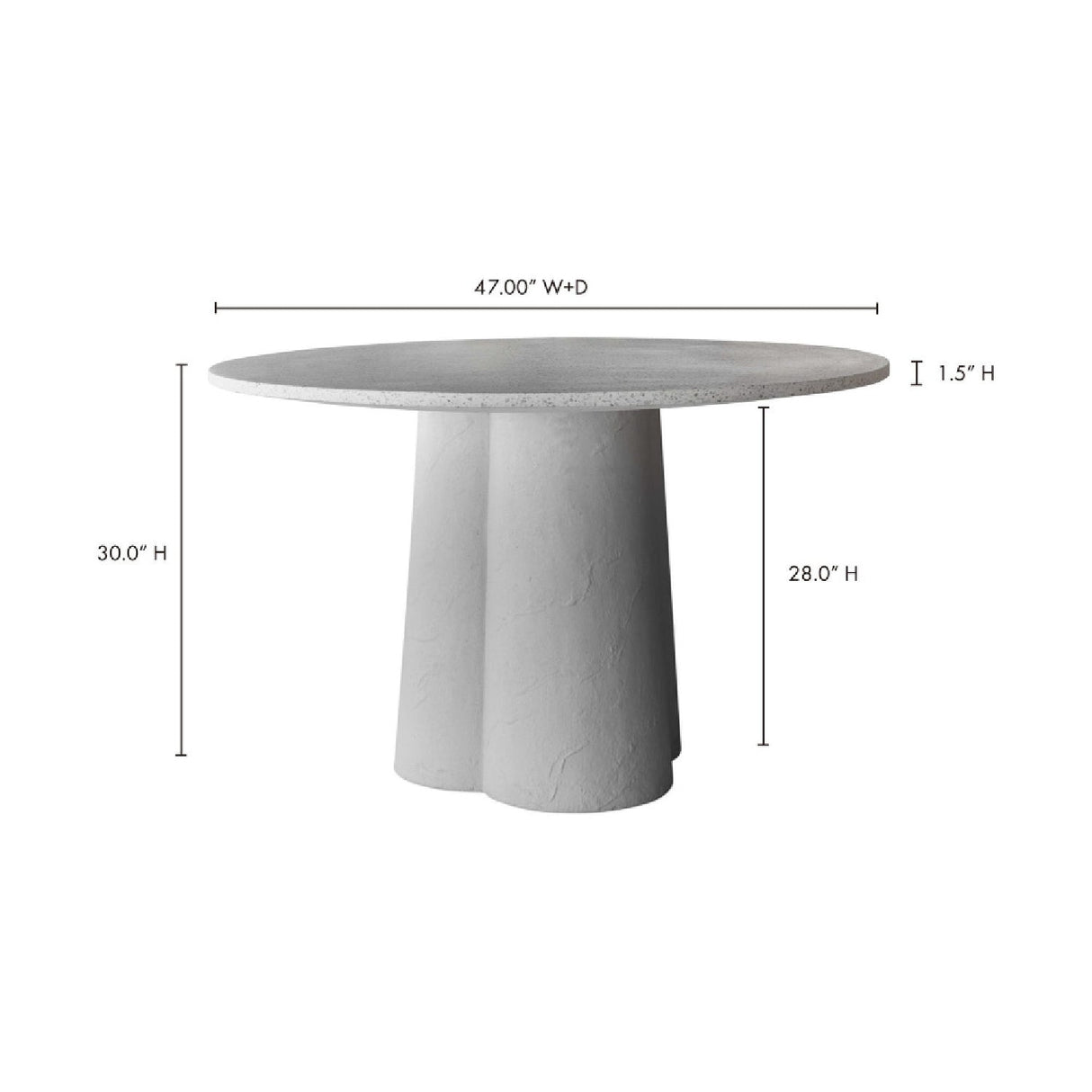Modern European furniture - White Terrazzo Indoor/Outdoor Dining Table - www.oroa.com