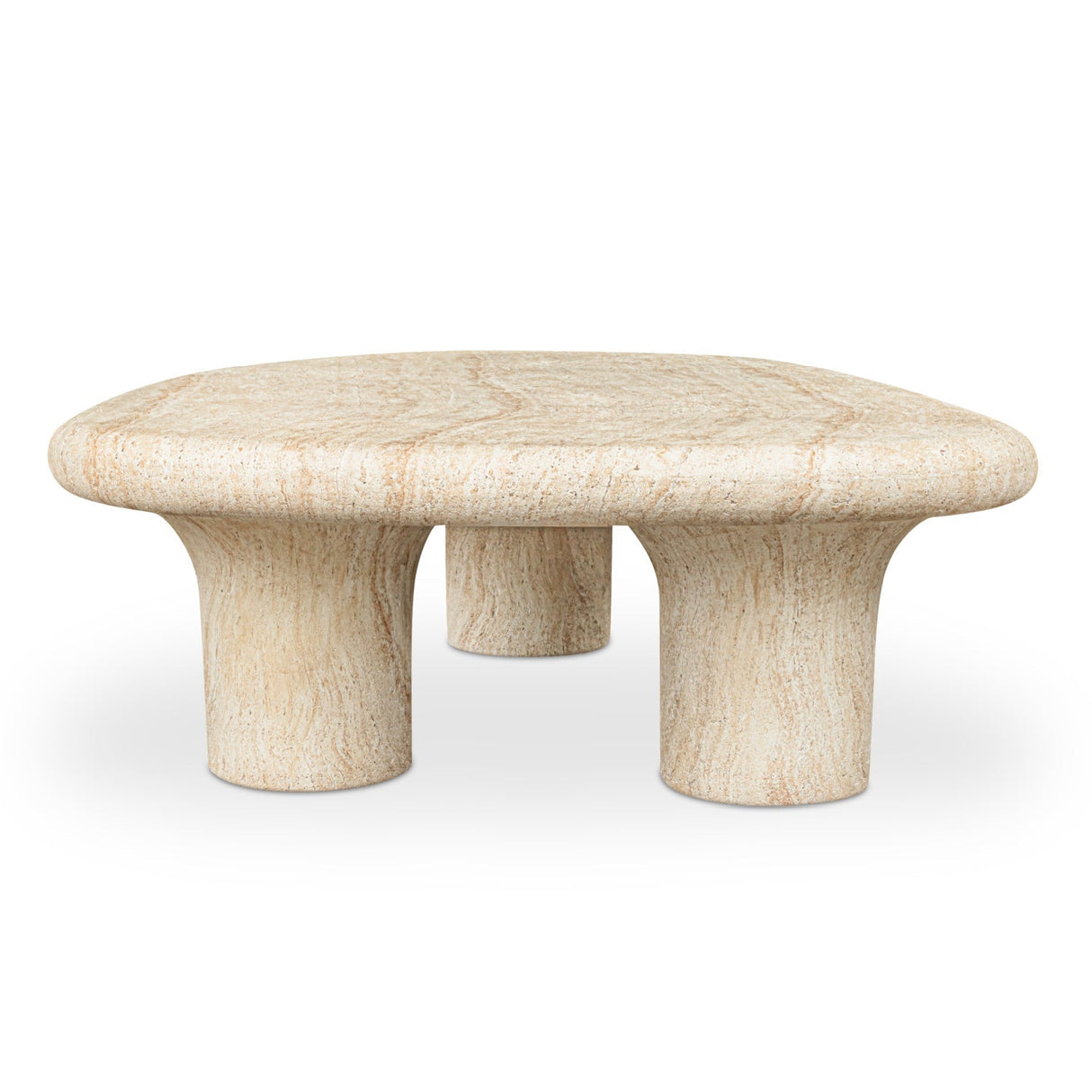 Modern European furniture - Travertine Look Indoor/Outdoor Coffee Table - www.oroa.com