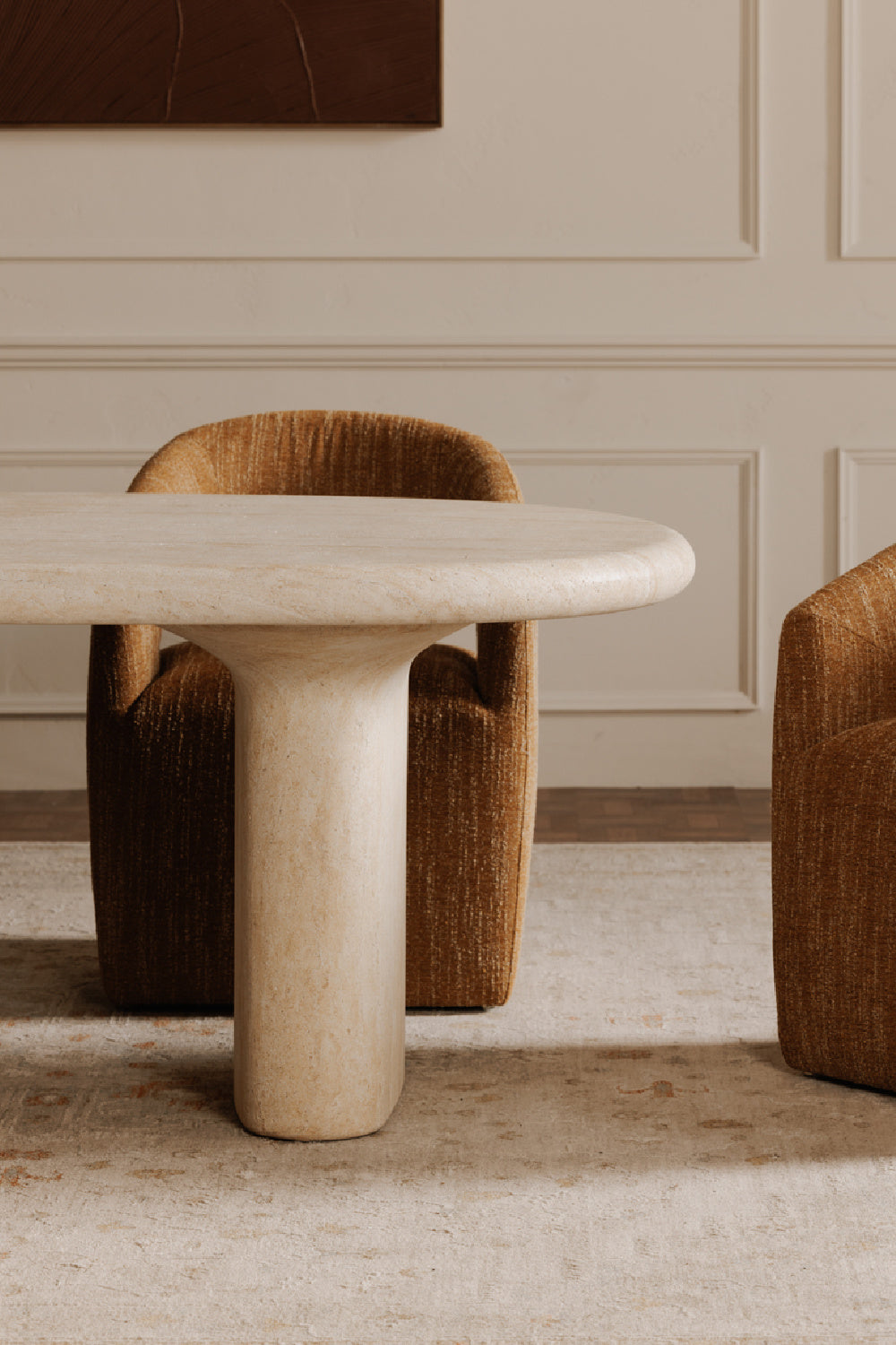 Modern European furniture - Beige Concrete Outdoor Dining Table - www.oroa.com