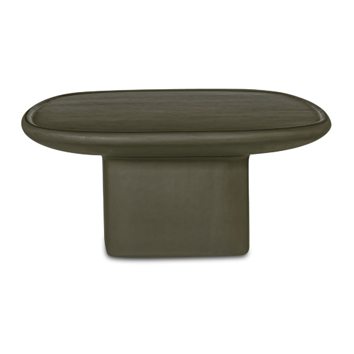 Modern European furniture - Oval Concrete Outdoor Coffee Table - www.oroa.com