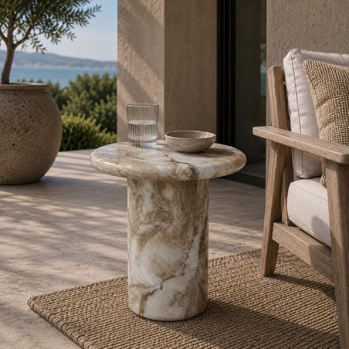 Modern European furniture - Sculptural Indoor/Outdoor Side Table - www.oroa.com