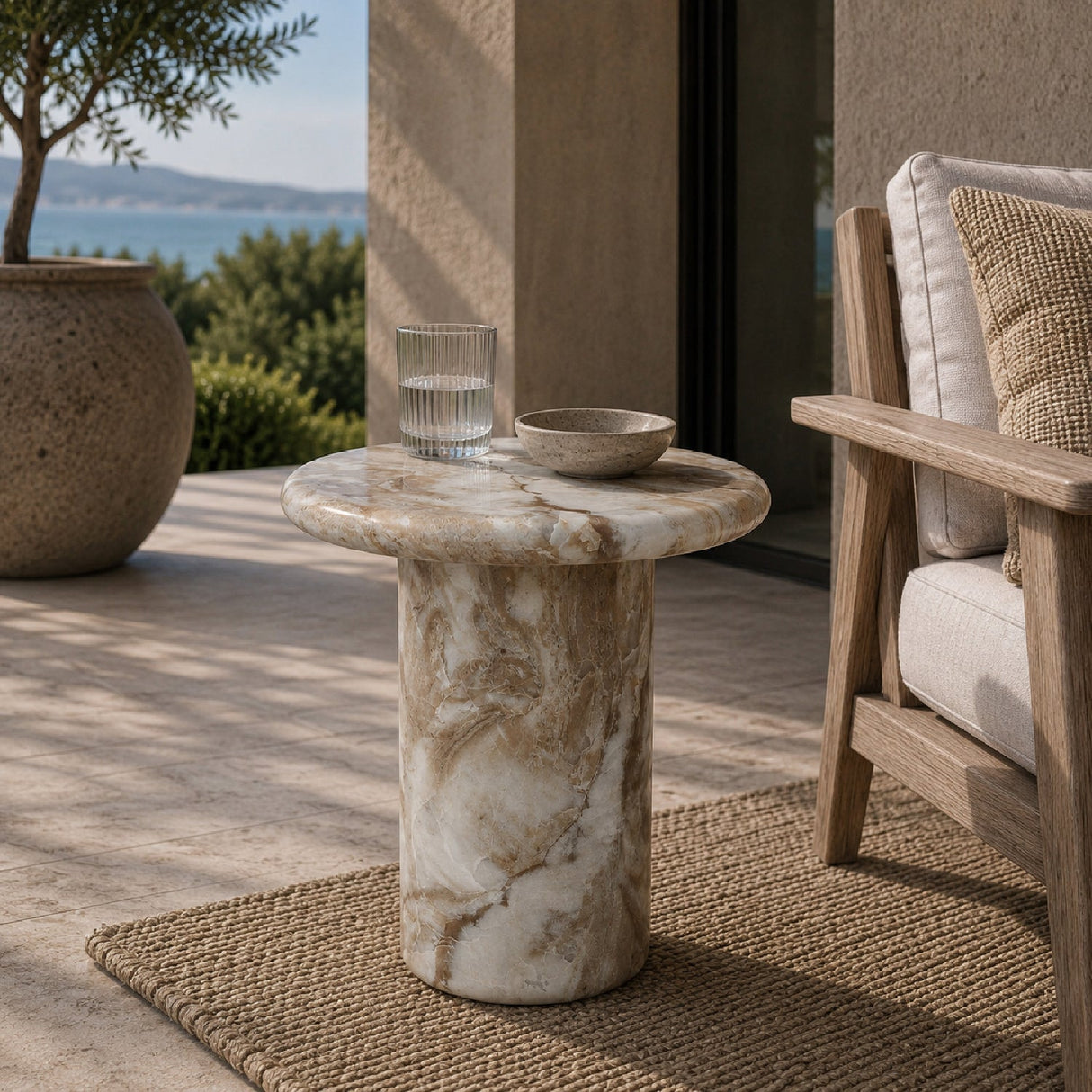 Modern European furniture - Sculptural Indoor/Outdoor Side Table - www.oroa.com
