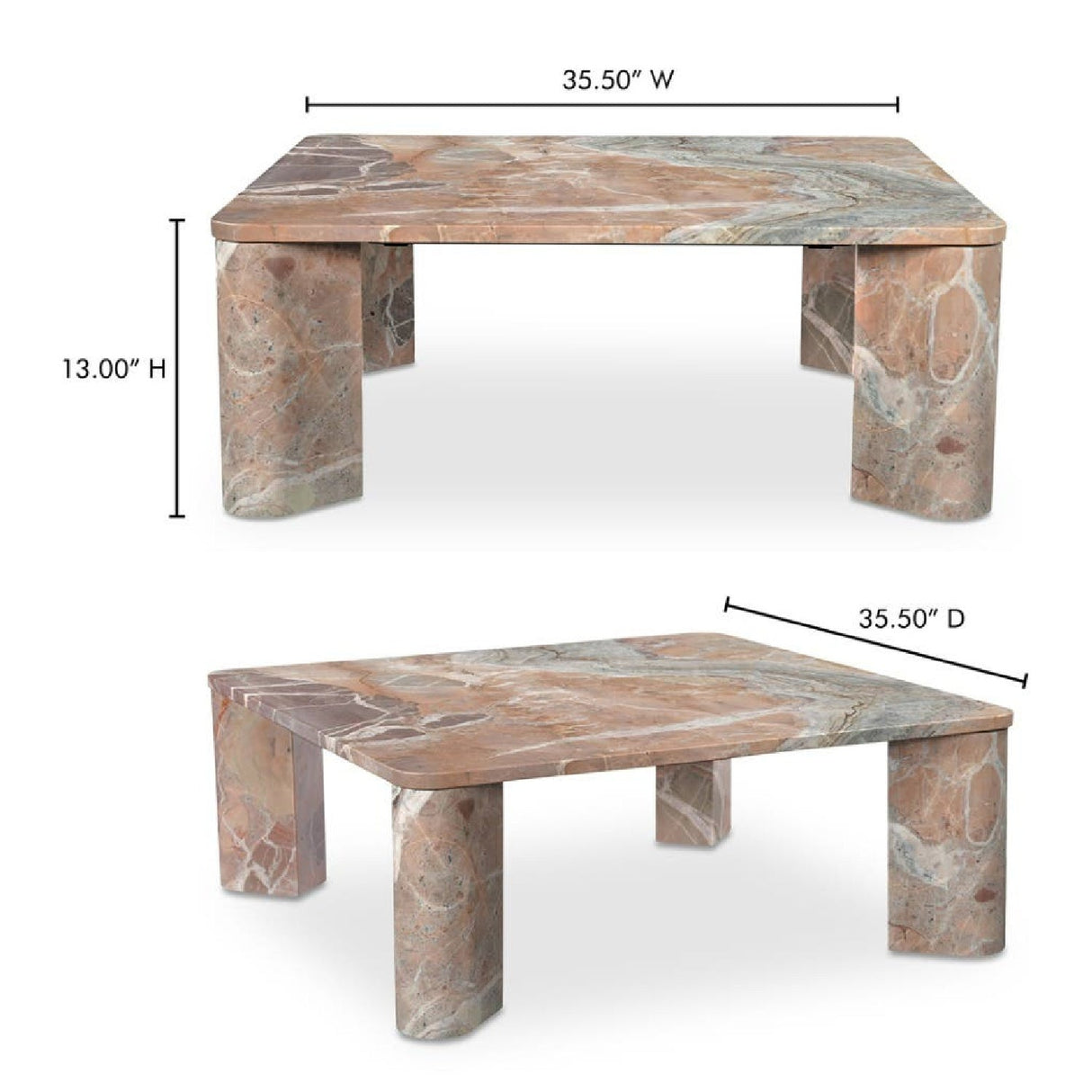Modern European furniture - Solid Marble Coffee Table - www.oroa.com