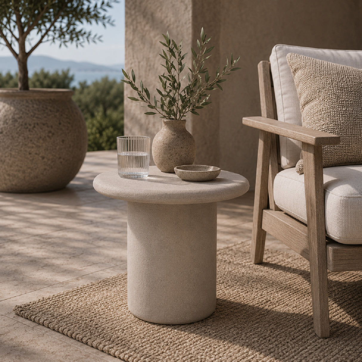 Modern European furniture - Sculptural Indoor/Outdoor Side Table - www.oroa.com | Oroa.com