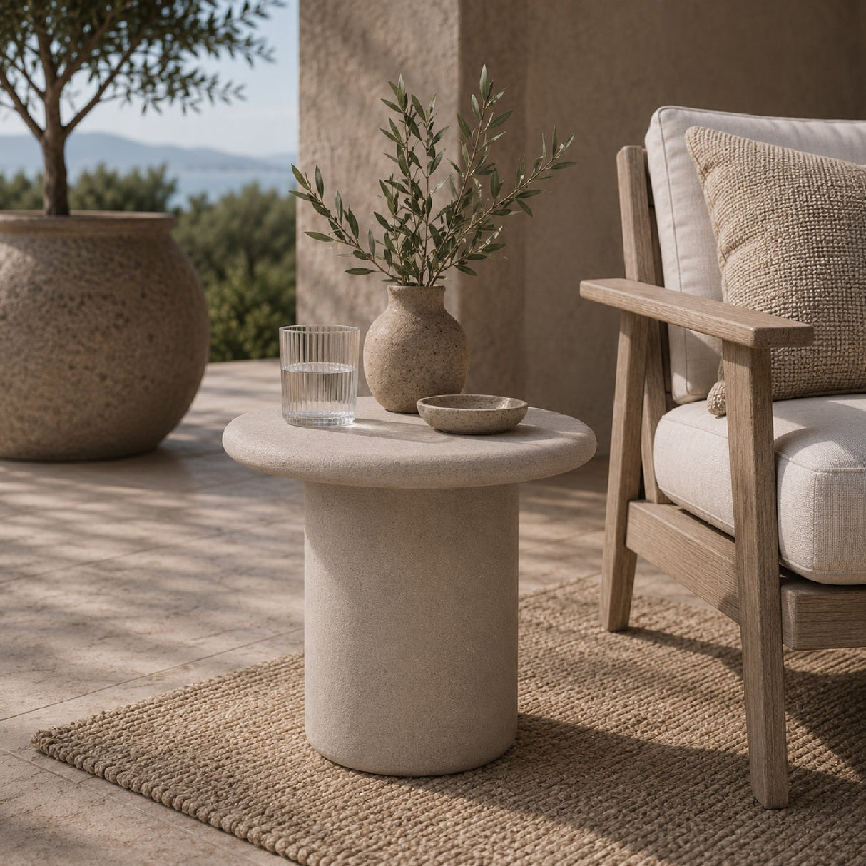 Modern European furniture - Sculptural Indoor/Outdoor Side Table - www.oroa.com