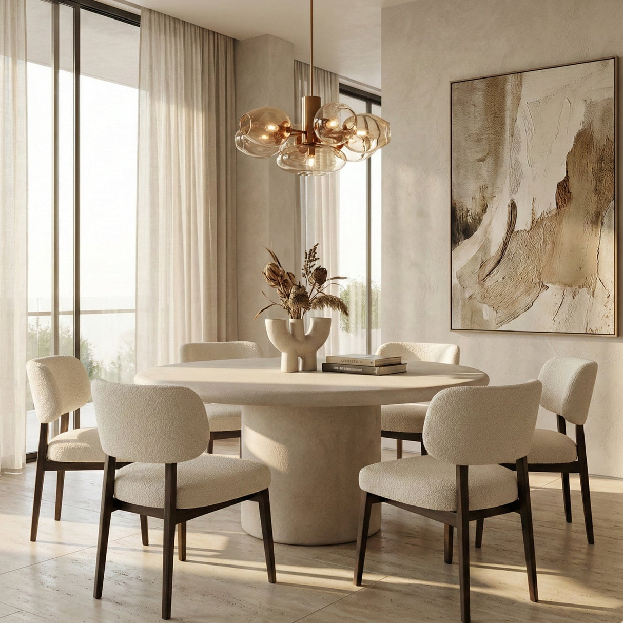 Modern European furniture - Concrete Oval Outdoor Dining Table - www.oroa.com