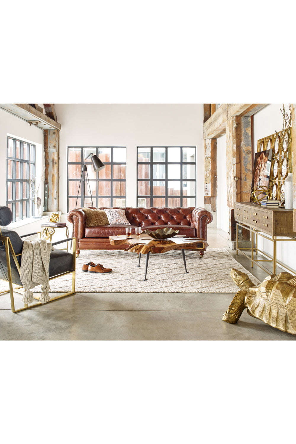 Modern European furniture - Fir Wood 4-Drawer Console Table - www.oroa.com