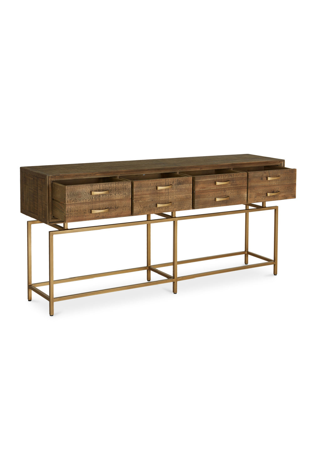 Modern European furniture - Fir Wood 4-Drawer Console Table - www.oroa.com