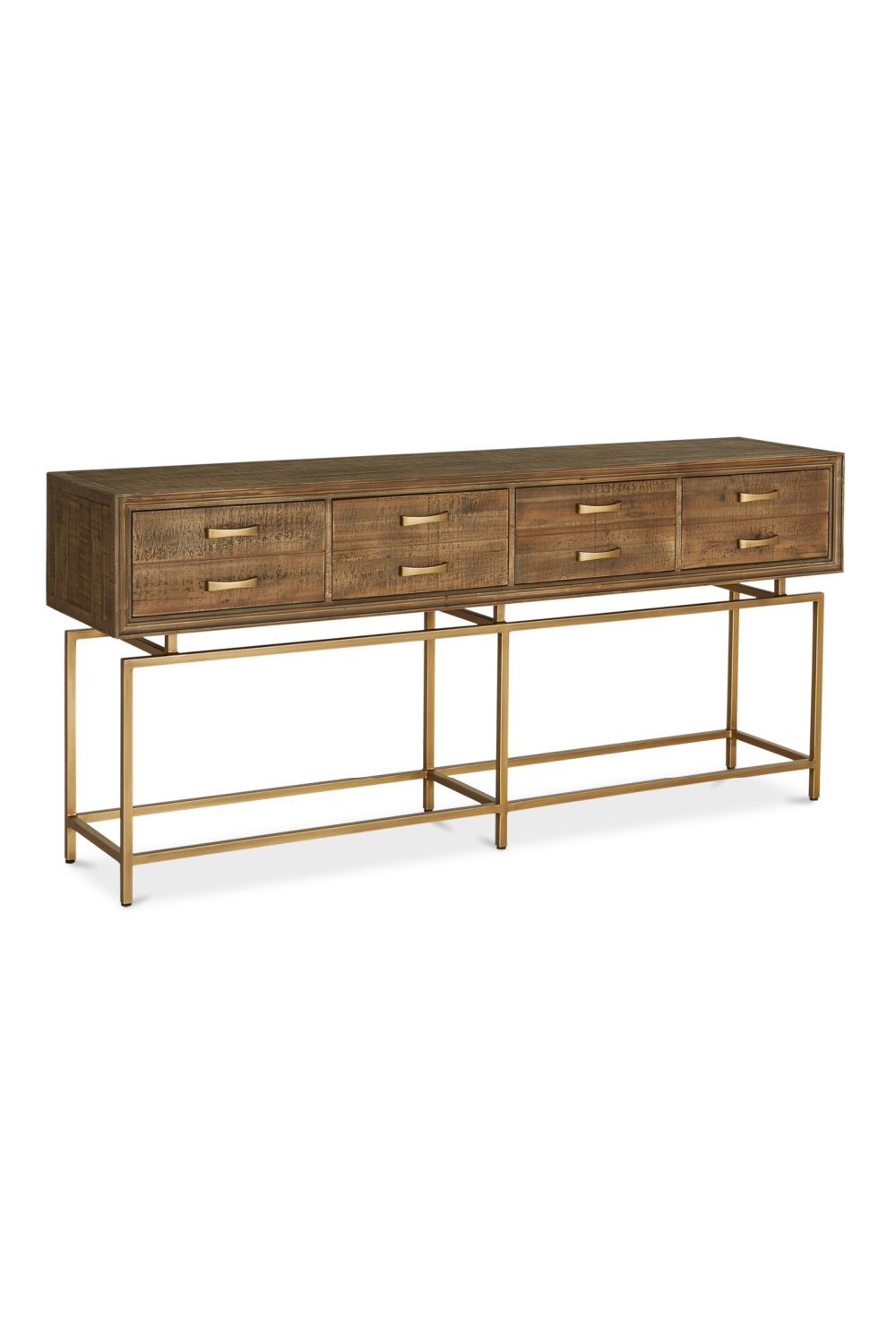 Modern European furniture - Fir Wood 4-Drawer Console Table - www.oroa.com