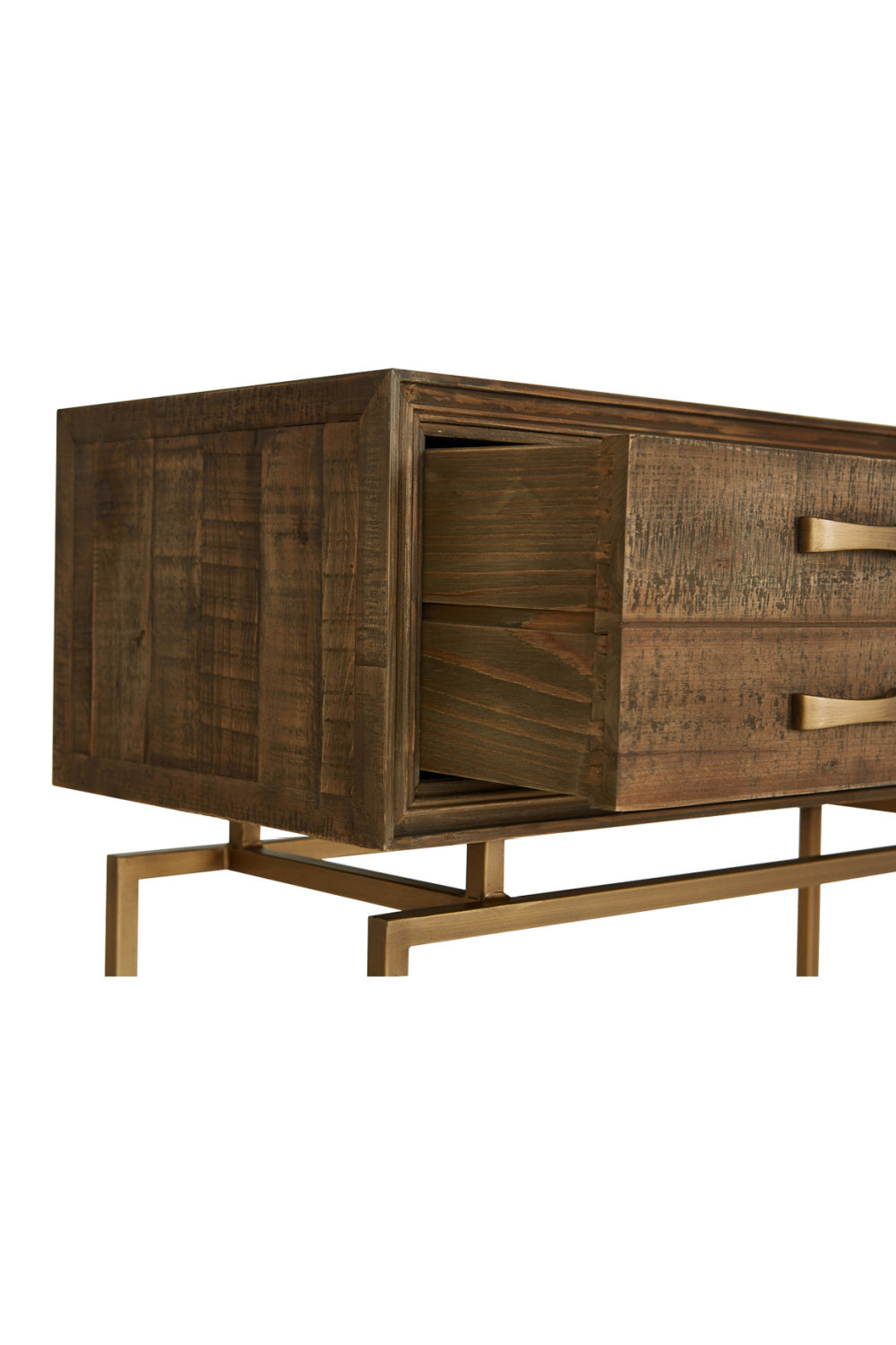 Modern European furniture - Fir Wood 4-Drawer Console Table - www.oroa.com