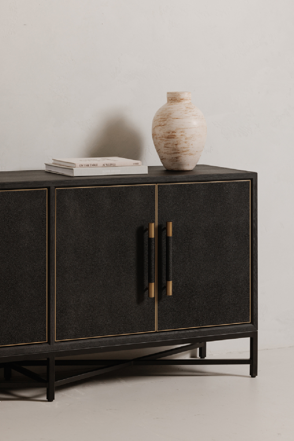 Modern European furniture - Vegan Leather 4-Door Sideboard - www.oroa.com