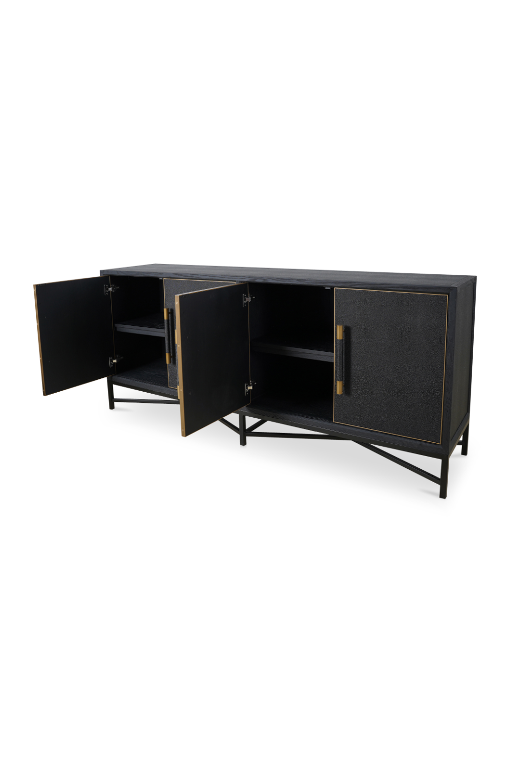 Modern European furniture - Vegan Leather 4-Door Sideboard - www.oroa.com