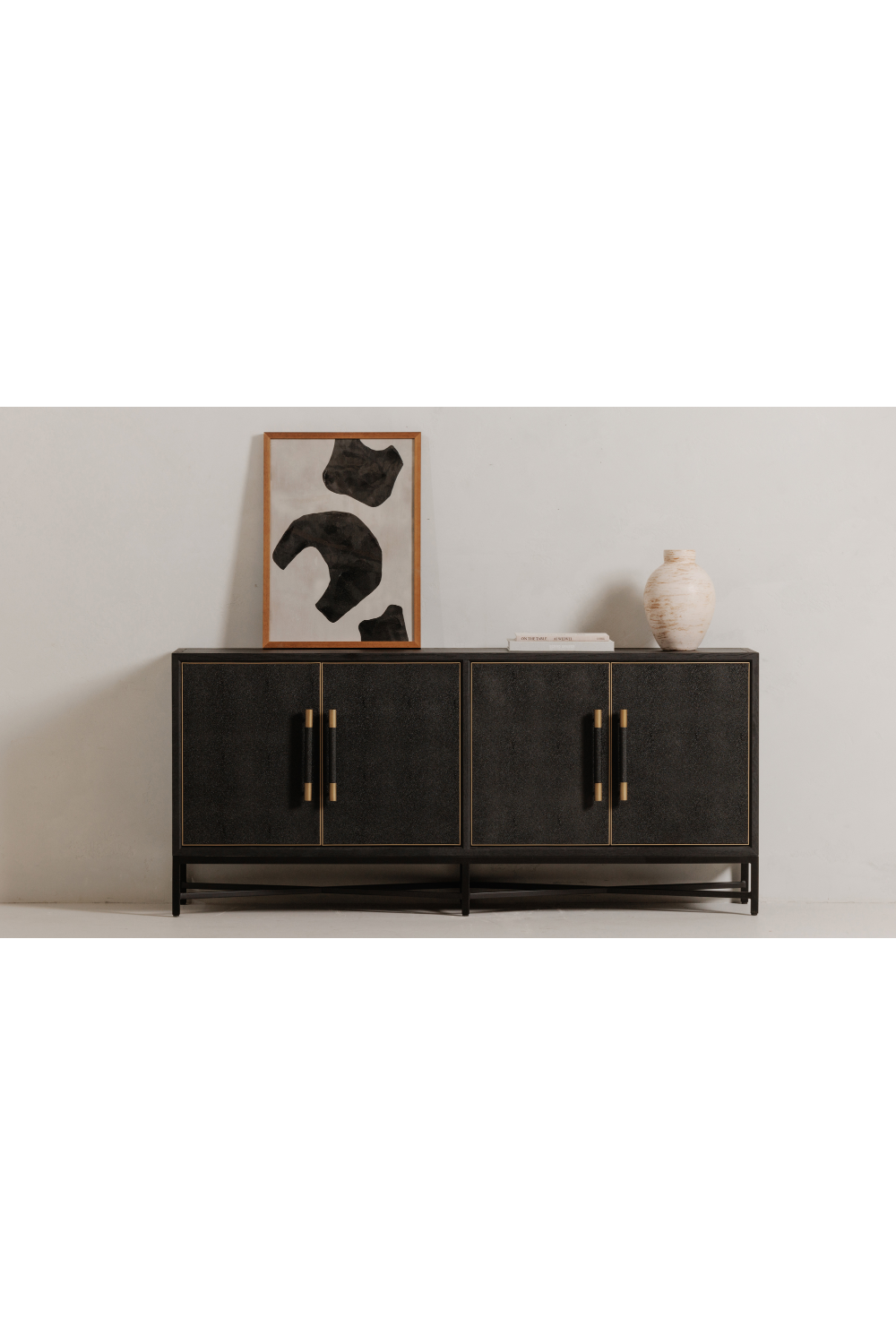 Modern European furniture - Vegan Leather 4-Door Sideboard - www.oroa.com