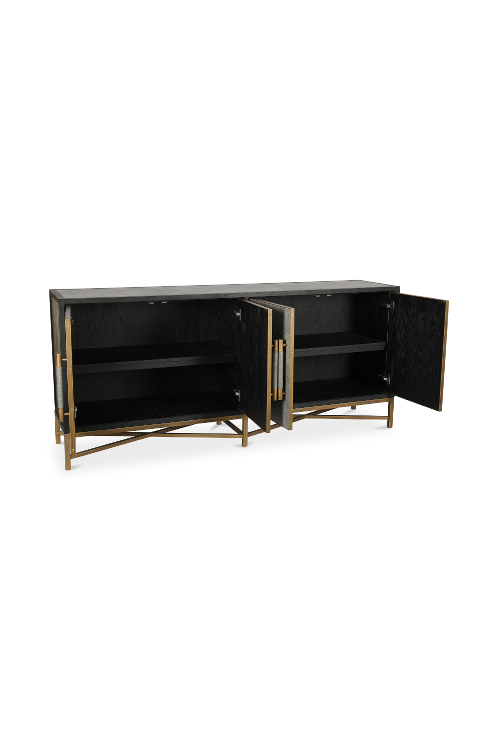 Modern European furniture - Vegan Leather 4-Door Sideboard - www.oroa.com