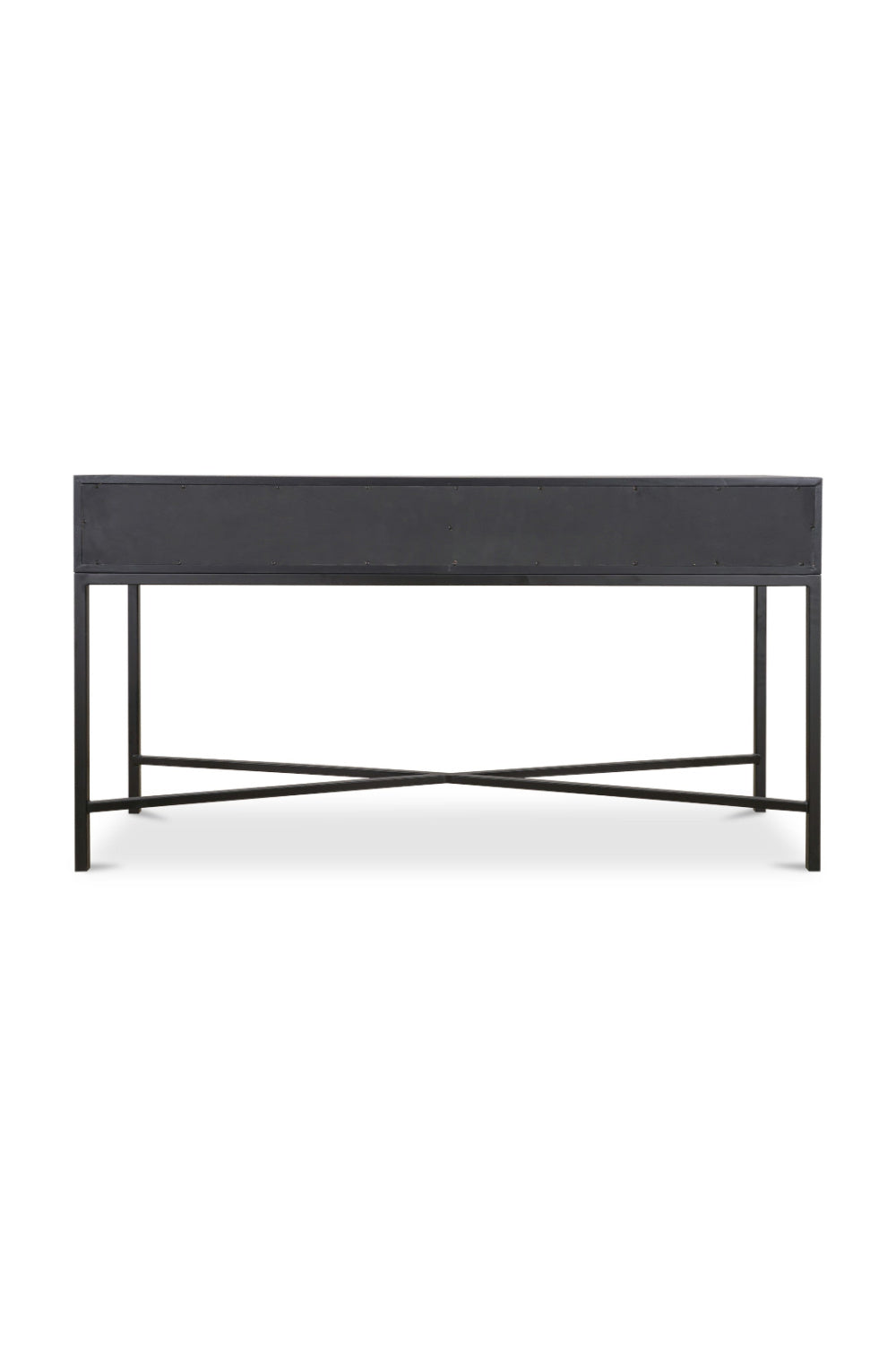 Modern European furniture - Black Vegan Leather Console Table - www.oroa.com | Oroa.com