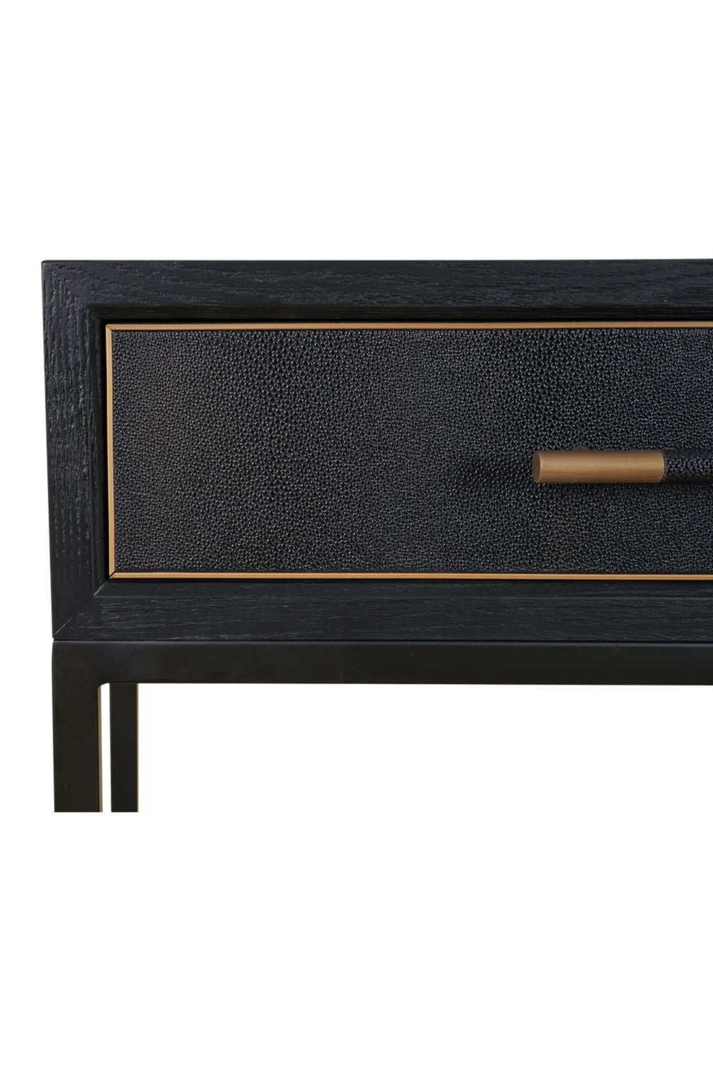 Modern European furniture - Black Vegan Leather Console Table - www.oroa.com | Oroa.com