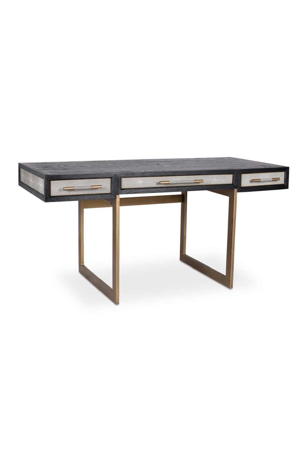 Modern European furniture - Gray Shagreen 2-Drawer Desk - www.oroa.com