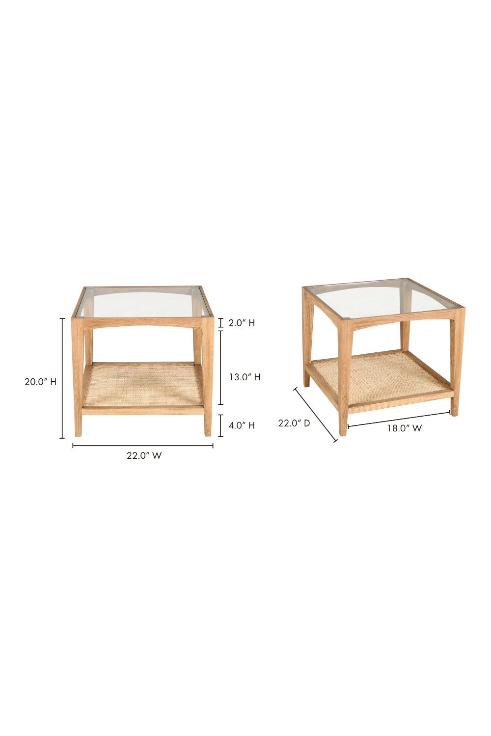 Modern European furniture - Cane Shelf Side Table - www.oroa.com