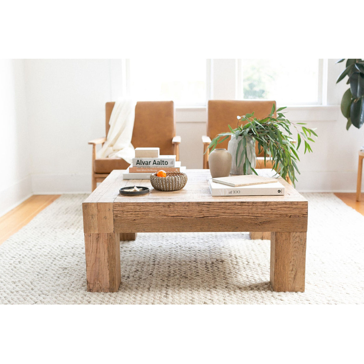 Solid Oak Square Coffee Table | Novi Living Evander