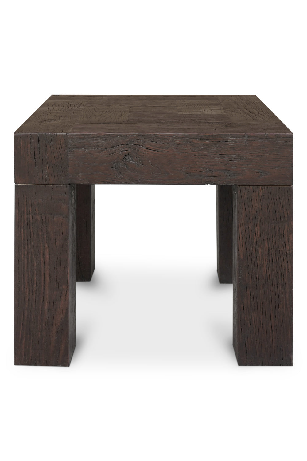 Rustic Oak Square Side Table | Novi Living Evander | Oroa.com