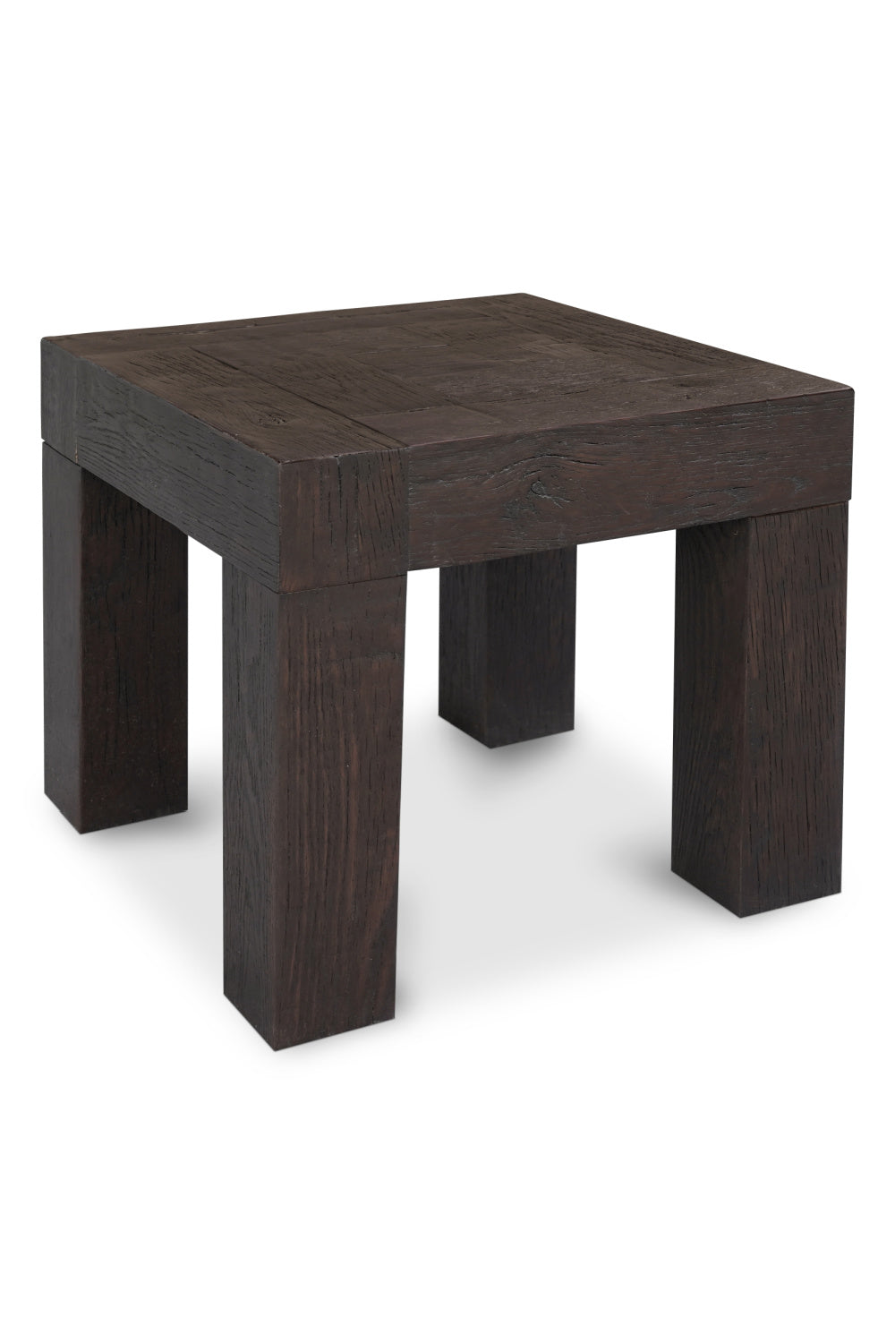 Modern European furniture - Rustic Oak Square Side Table - www.oroa.com