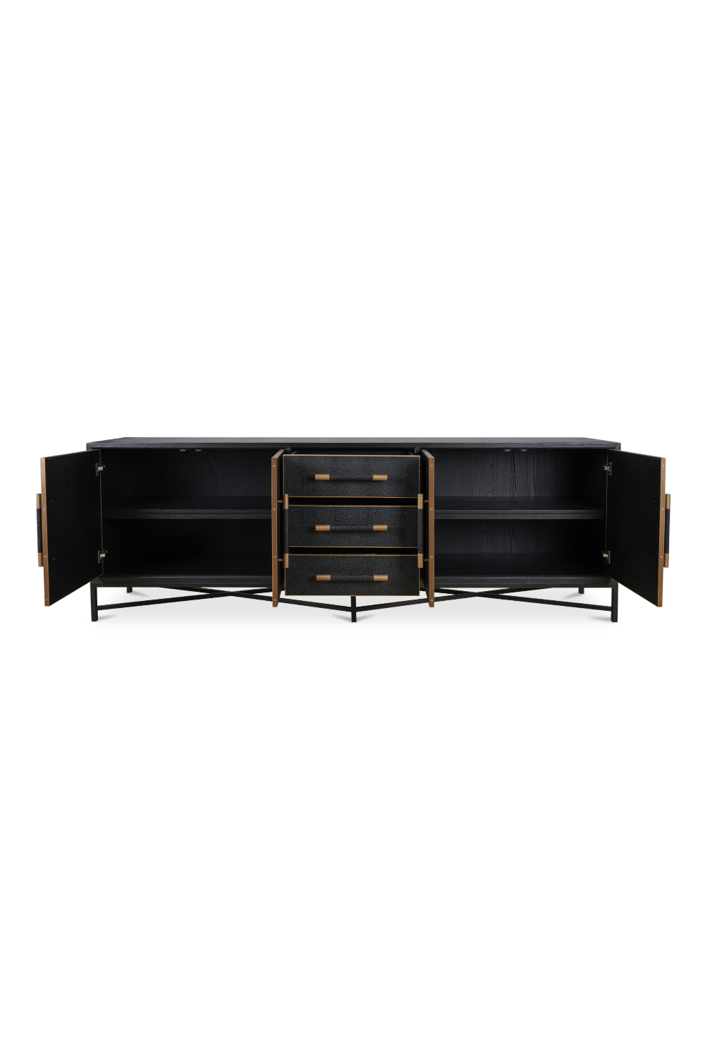 Modern European furniture - Vegan Leather 4-Door Sideboard - www.oroa.com