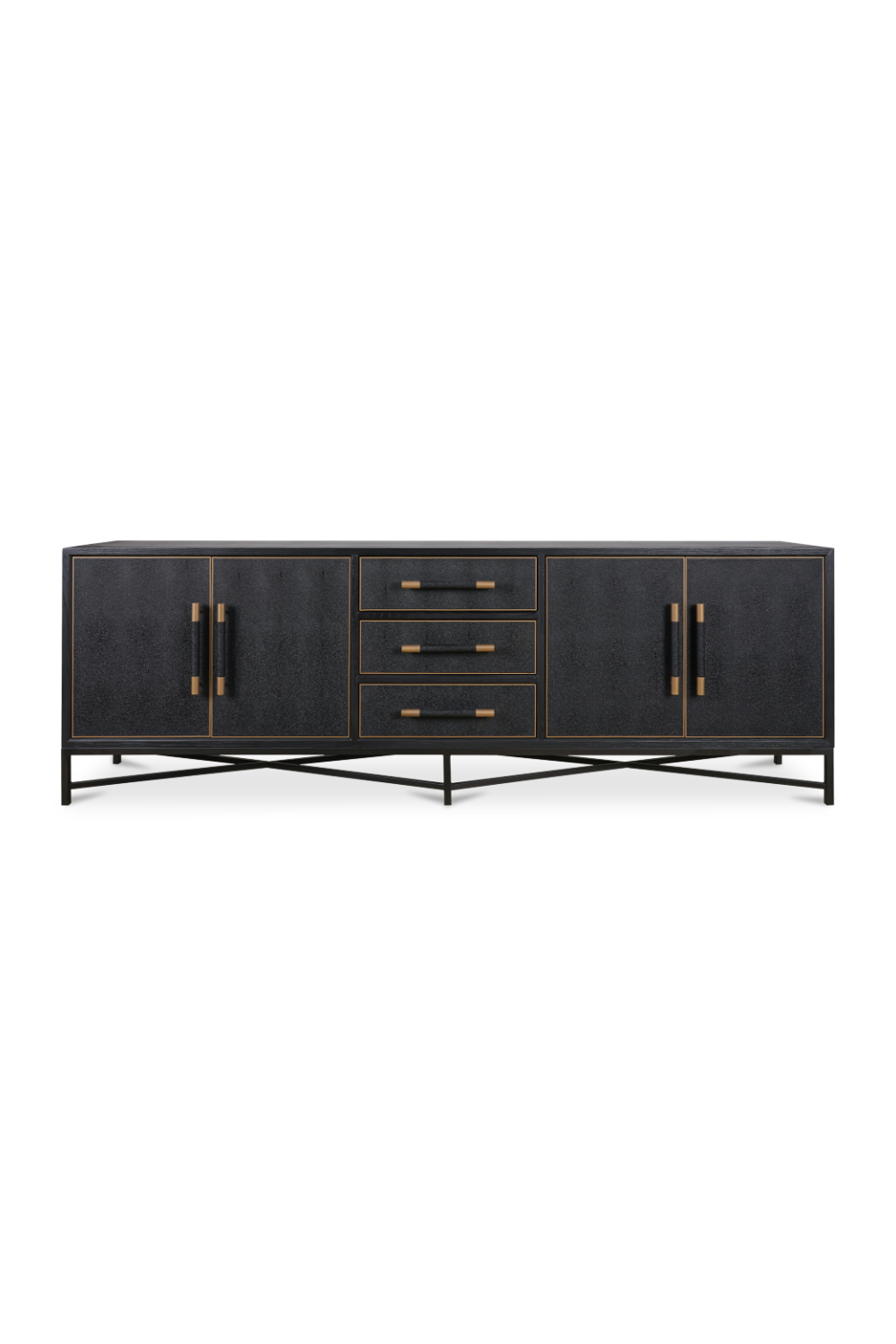 Modern European furniture - Vegan Leather 4-Door Sideboard - www.oroa.com