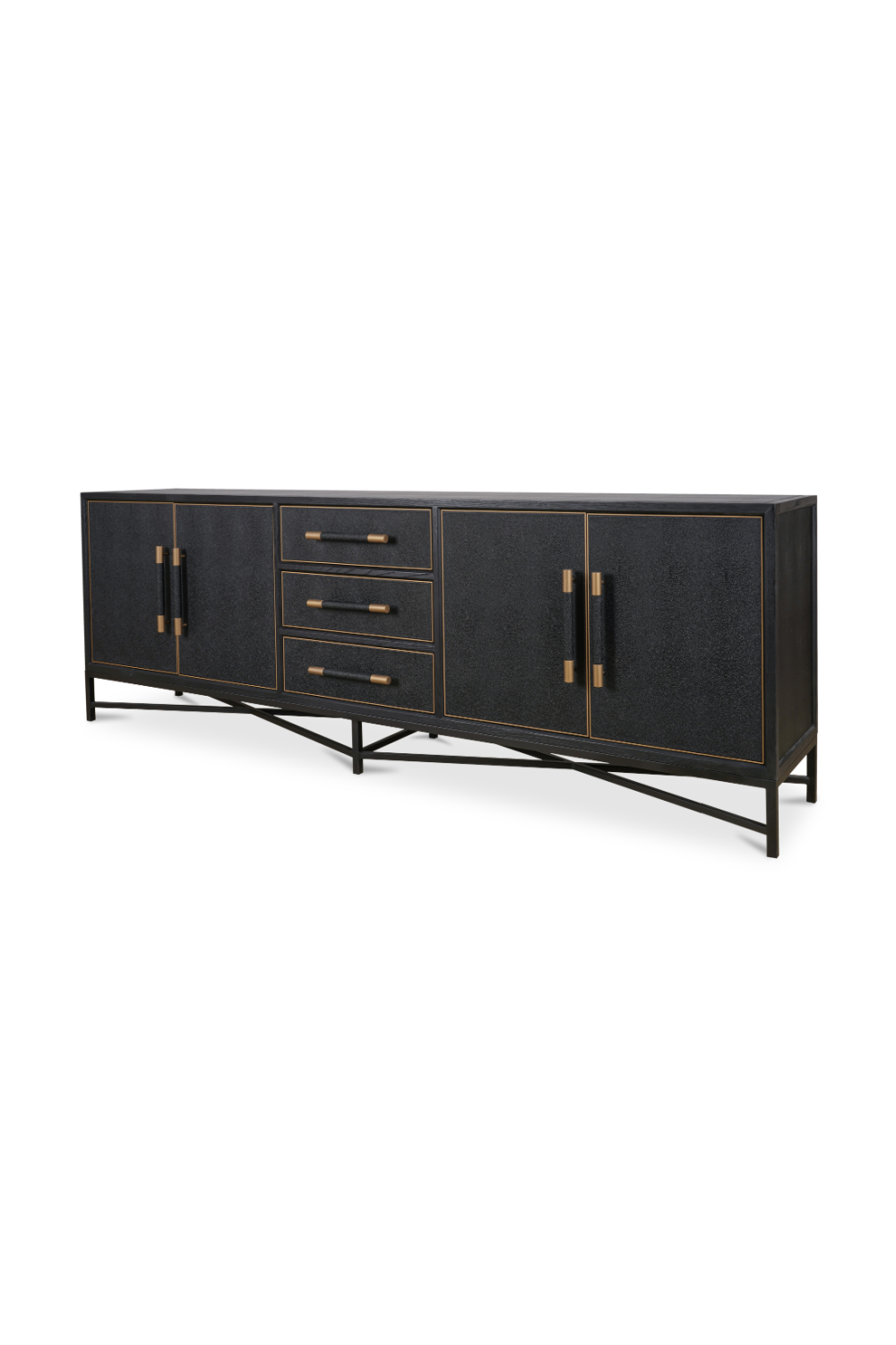Modern European furniture - Vegan Leather 4-Door Sideboard - www.oroa.com
