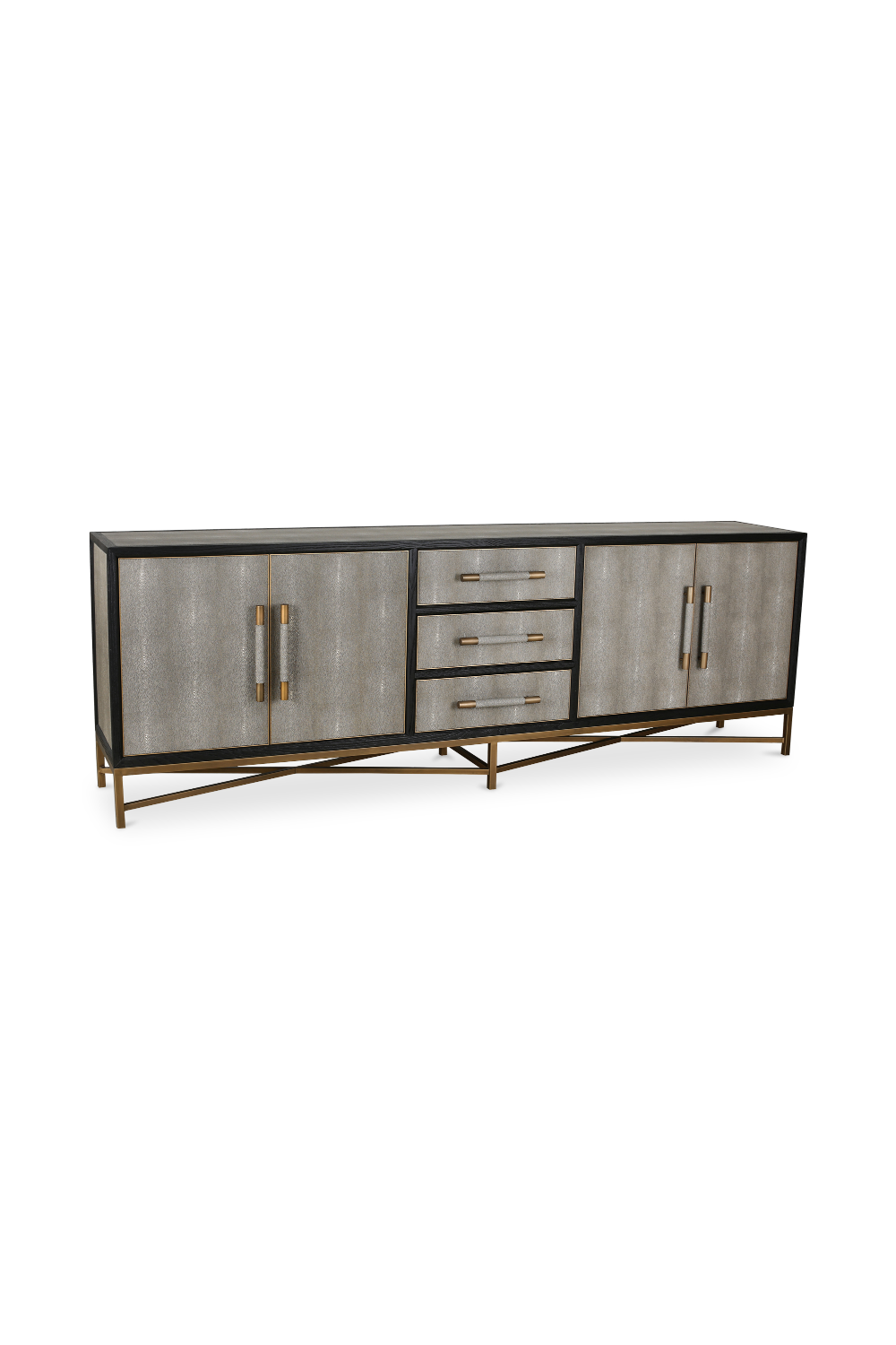 Modern European furniture - Vegan Leather 4-Door Sideboard - www.oroa.com