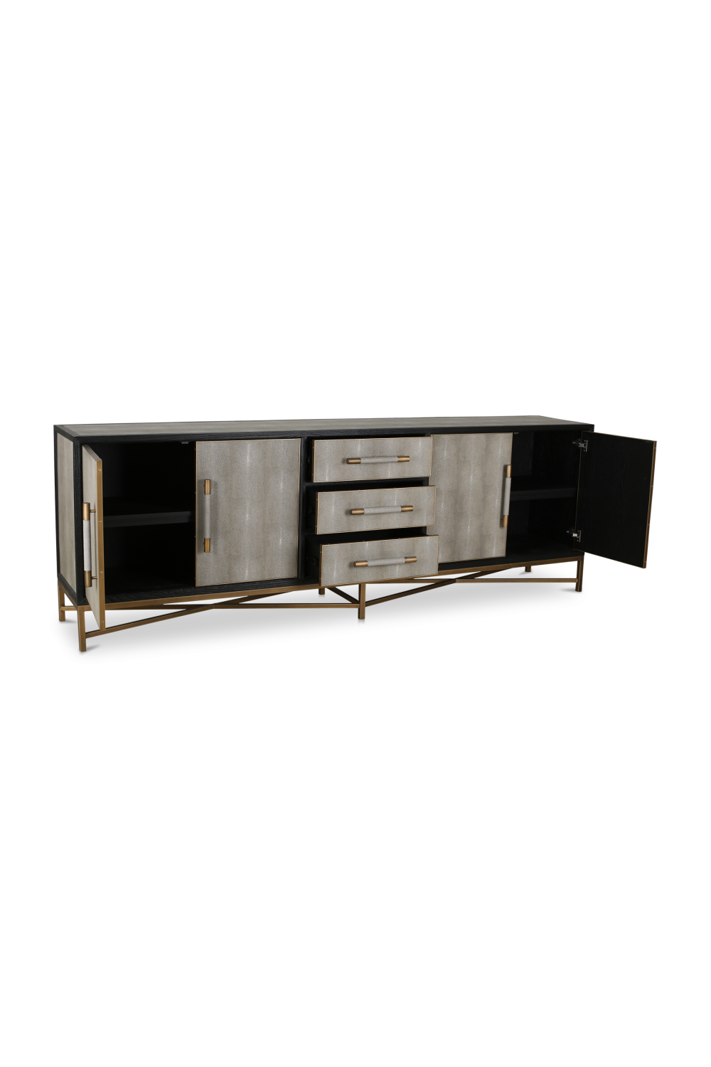Modern European furniture - Vegan Leather 4-Door Sideboard - www.oroa.com