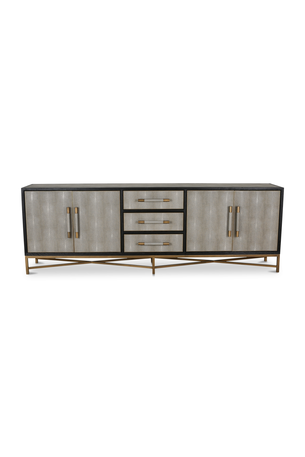 Modern European furniture - Vegan Leather 4-Door Sideboard - www.oroa.com