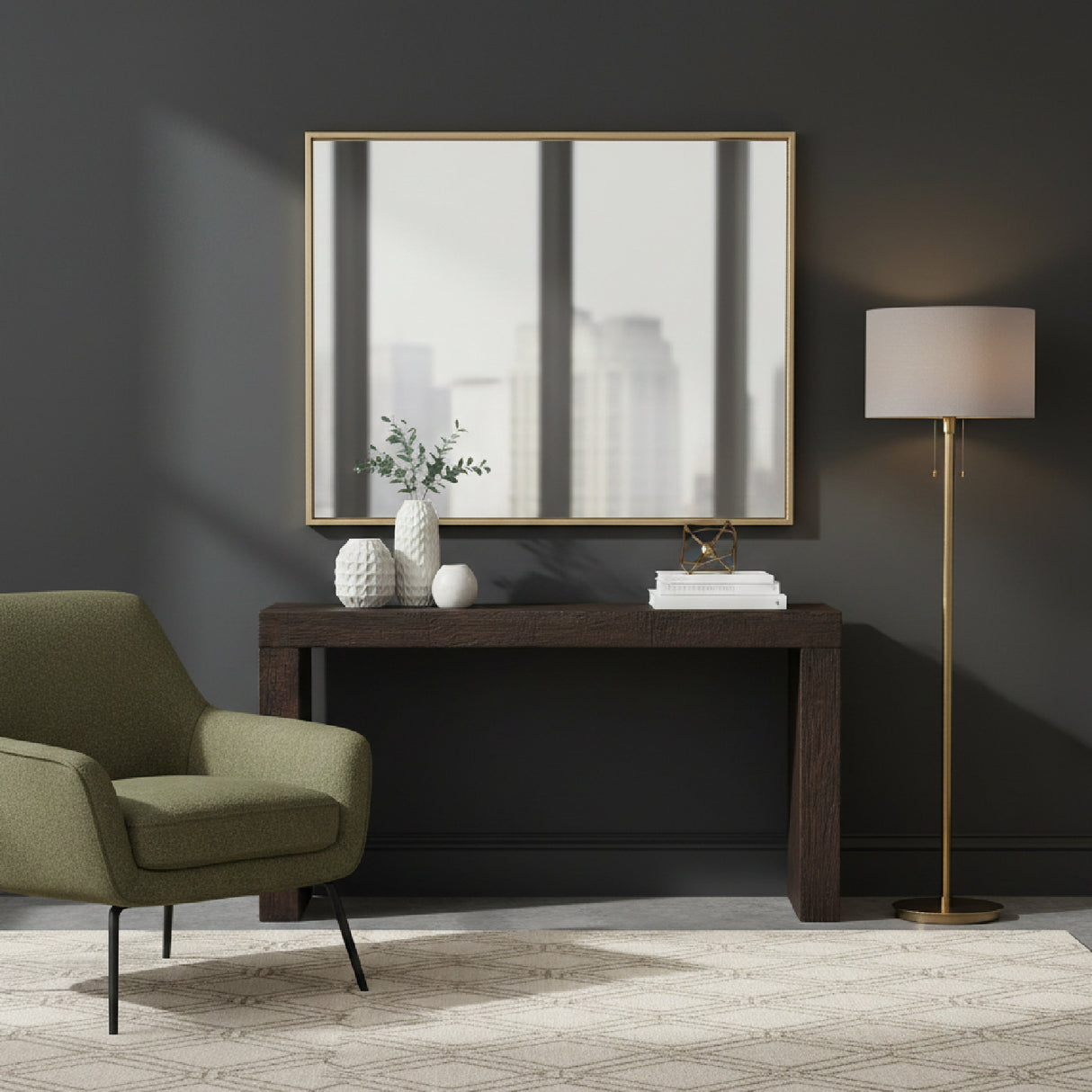 Rustic Oak Console Table | Novi Living Evander | Oroa.com