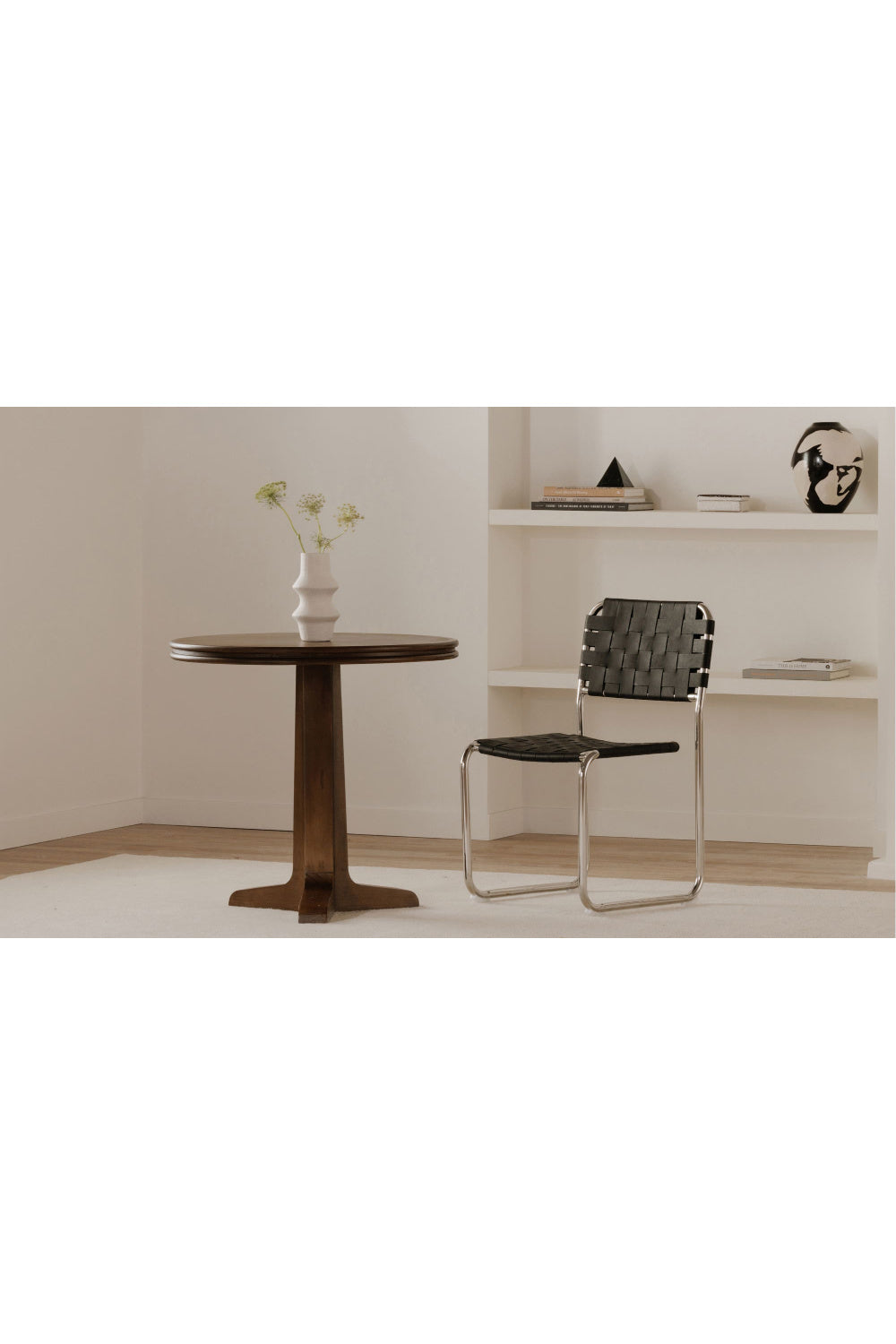 Modern European furniture - Brown Pine Pedestal Coffee Table - www.oroa.com