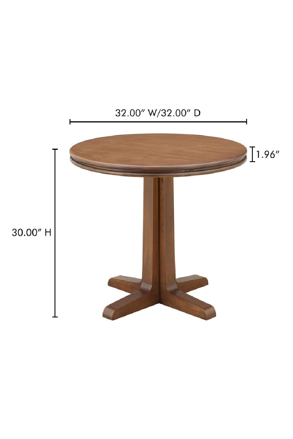 Modern European furniture - Brown Pine Pedestal Coffee Table - www.oroa.com