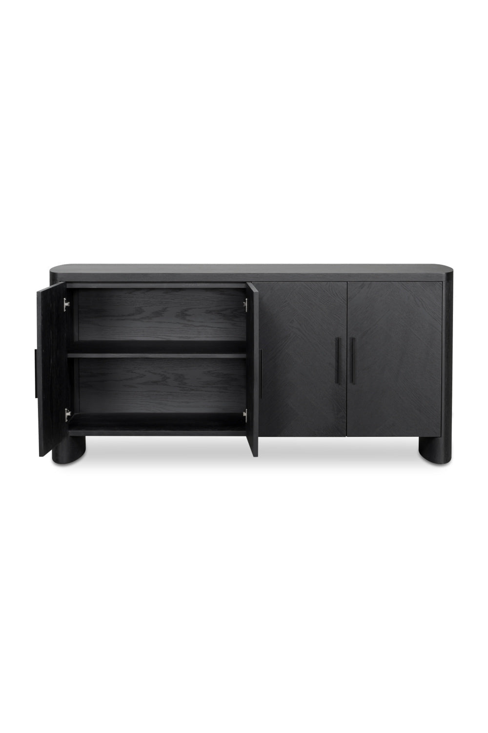 Modern European furniture - Black Herringbone Patterned Sideboard - www.oroa.com