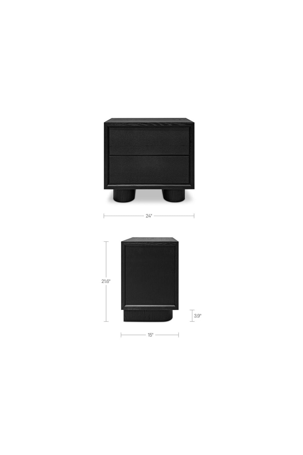 Refined Shagreen Nightstand | Novi Living Marcelle | Oroa.com