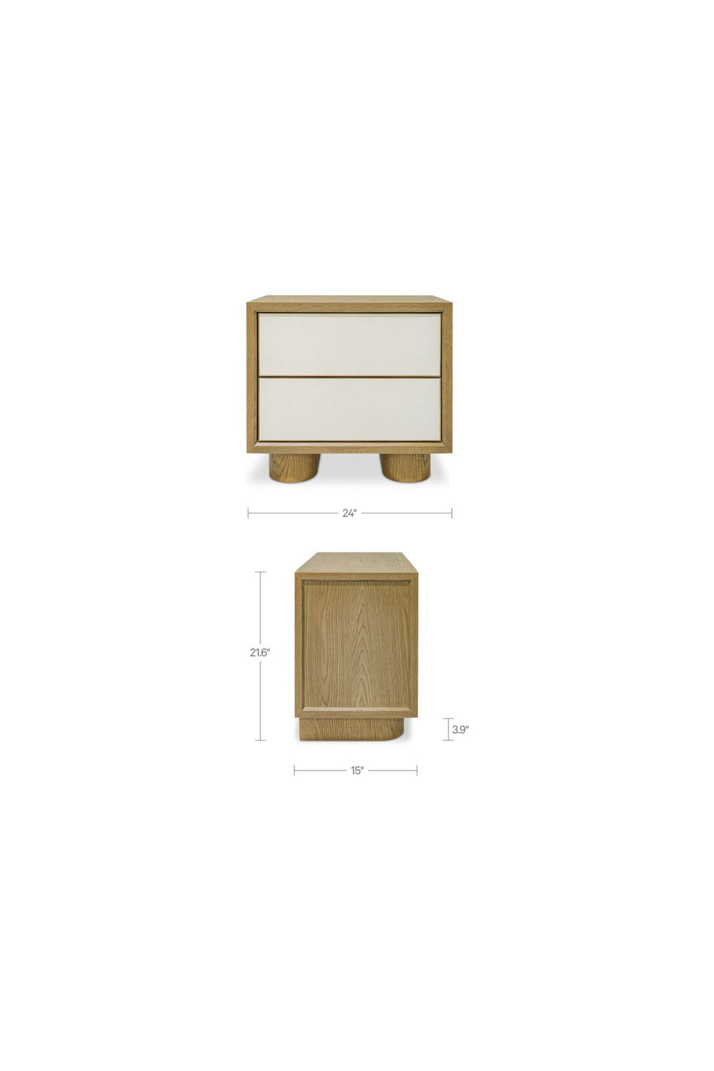 Refined Shagreen Nightstand | Novi Living Marcelle | Oroa.com