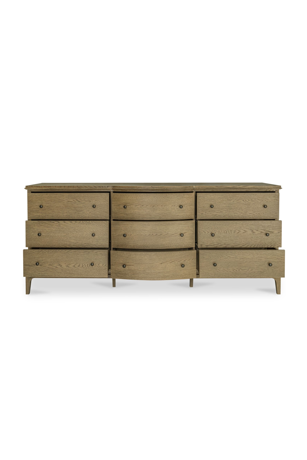 Modern European furniture - Brown Oak 9-Drawer Dresser - www.oroa.com
