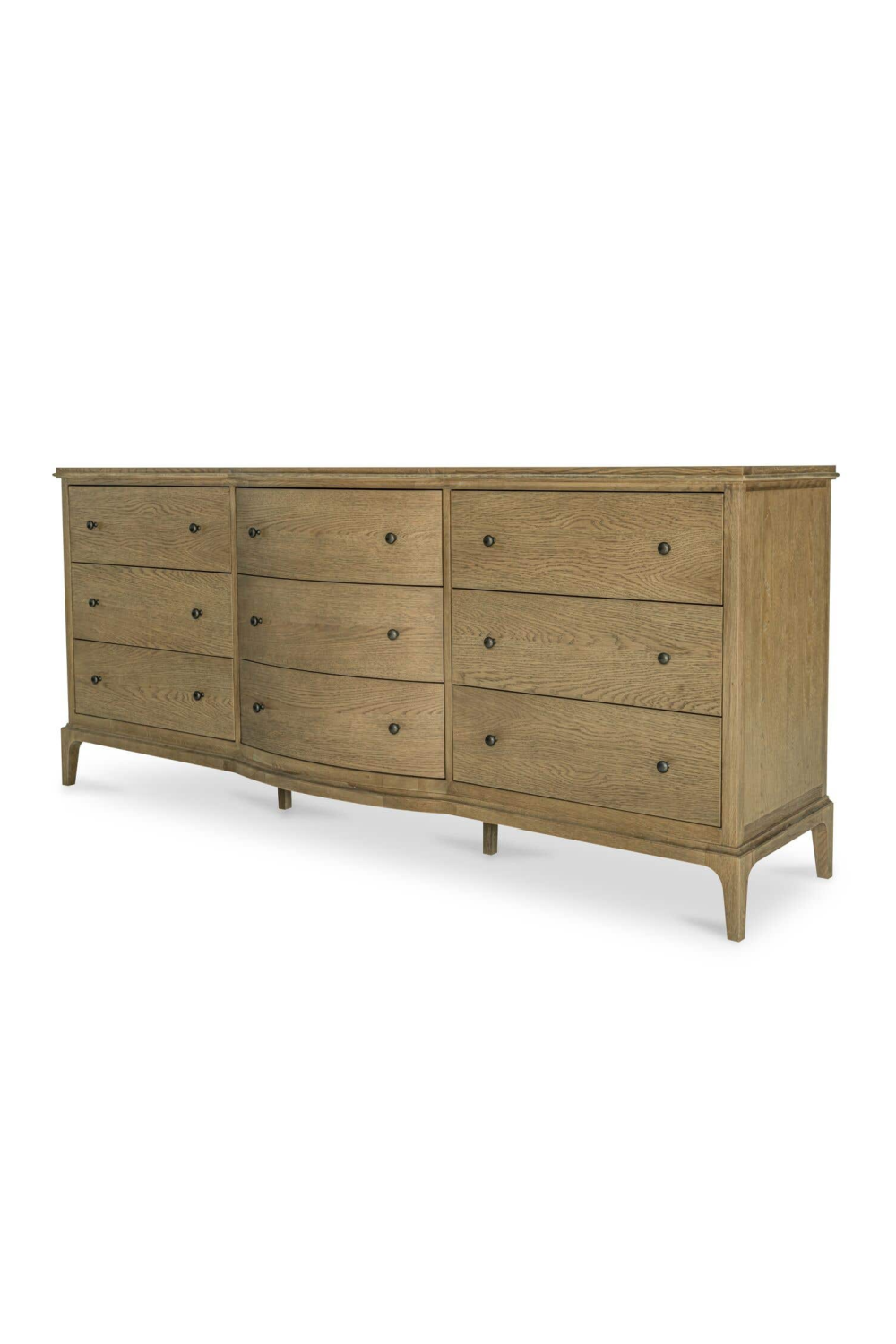 Modern European furniture - Brown Oak 9-Drawer Dresser - www.oroa.com