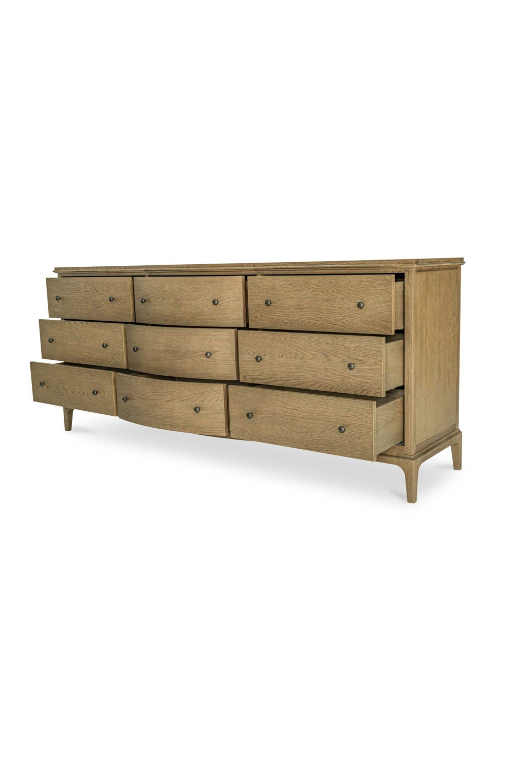 Modern European furniture - Brown Oak 9-Drawer Dresser - www.oroa.com