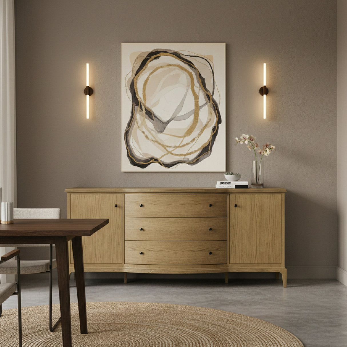 Modern European furniture - Brown Oak Sideboard - www.oroa.com