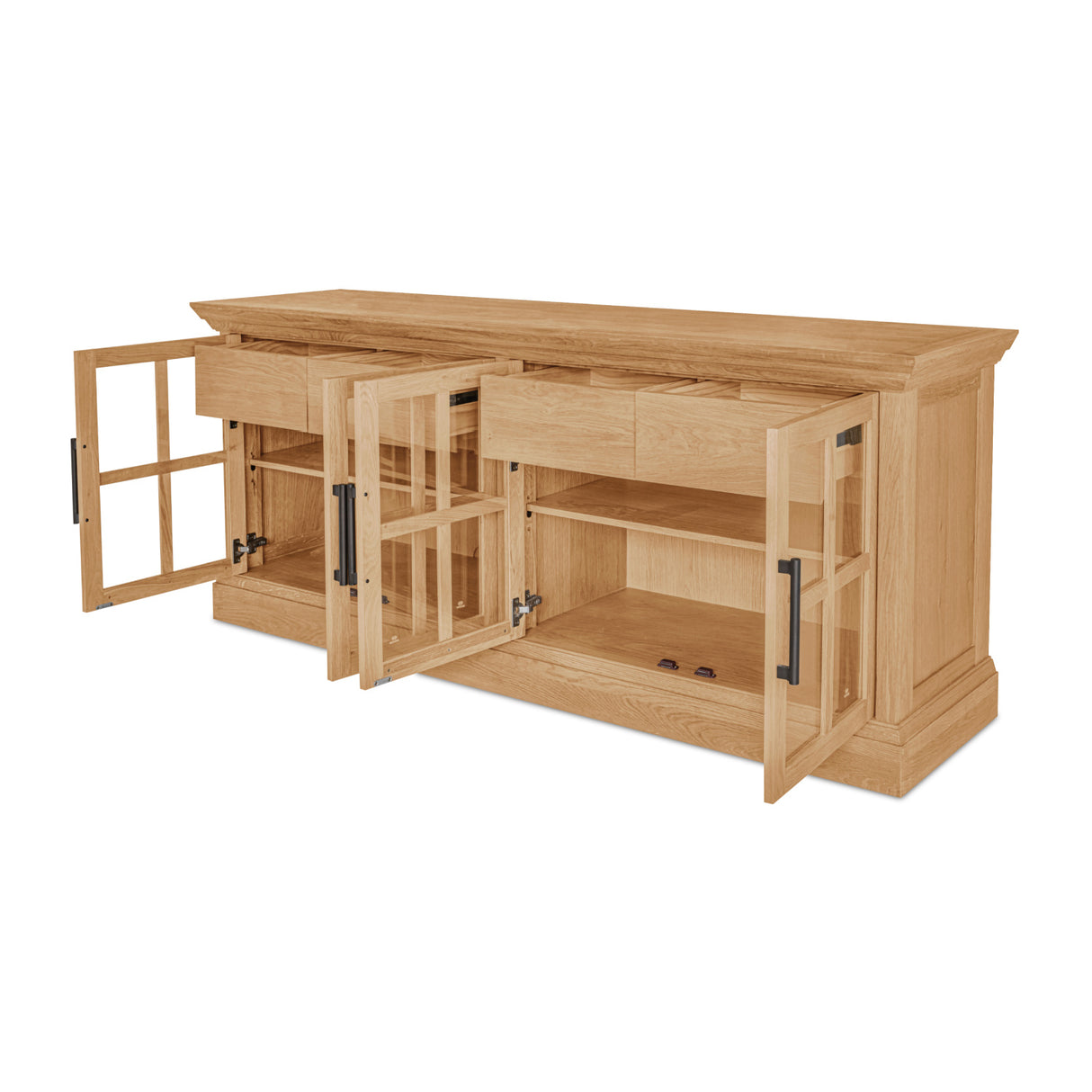 Modern European furniture - Oak 4-Door Sideboard - www.oroa.com