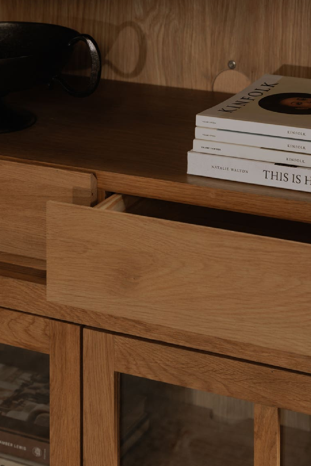 Oak 4-Door Tall Cabinet | Novi Living Raymond | Oroa.com
