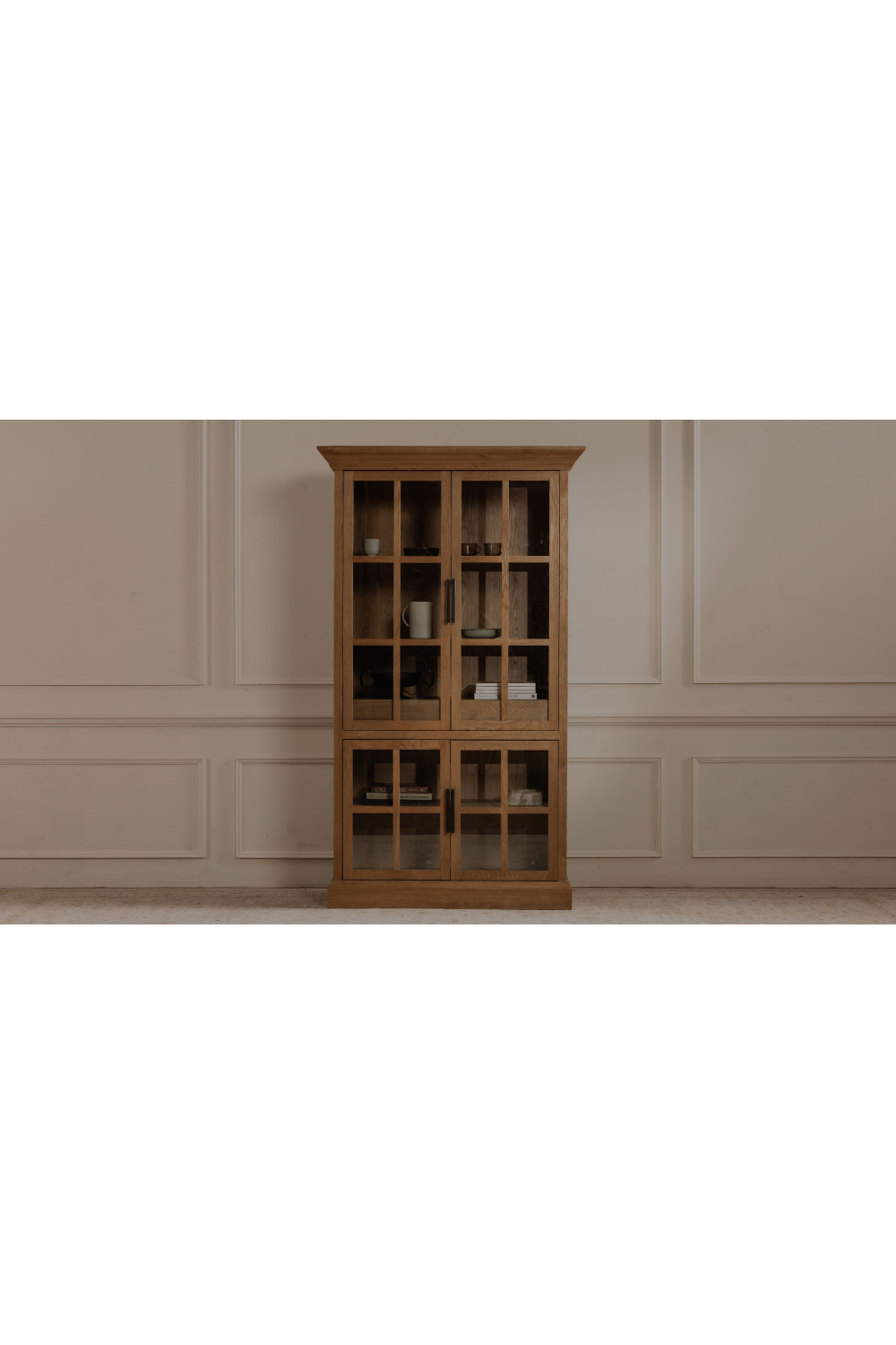 Modern European furniture - Oak 4-Door Tall Cabinet - www.oroa.com
