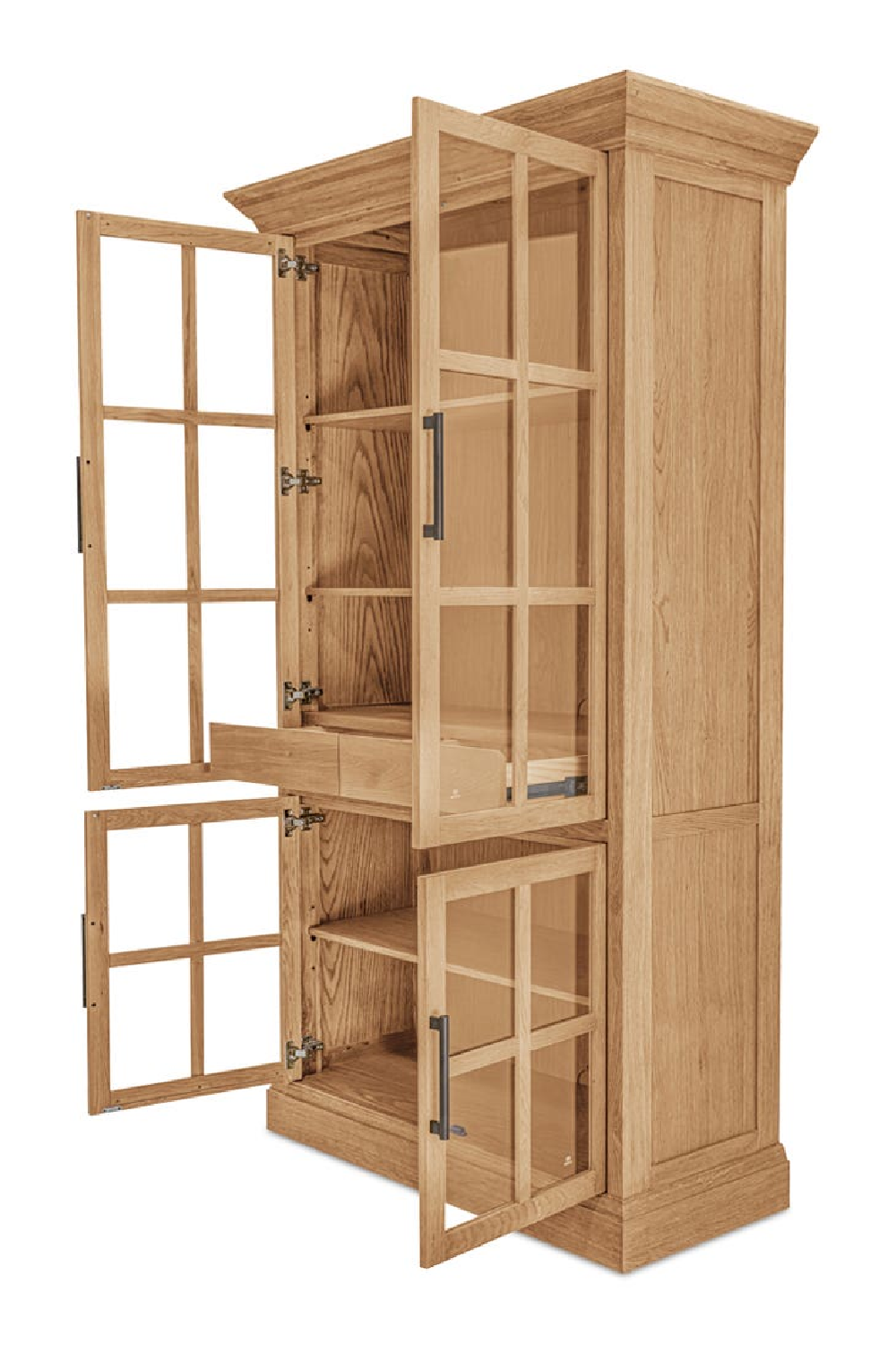 Modern European furniture - Oak 4-Door Tall Cabinet - www.oroa.com