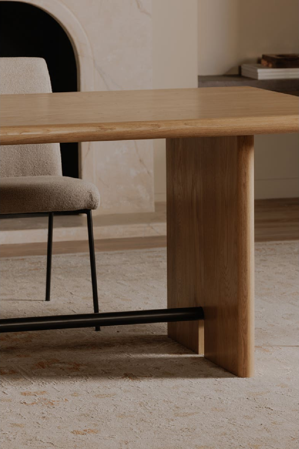 Modern European furniture - Natural Oak Dining Table - www.oroa.com