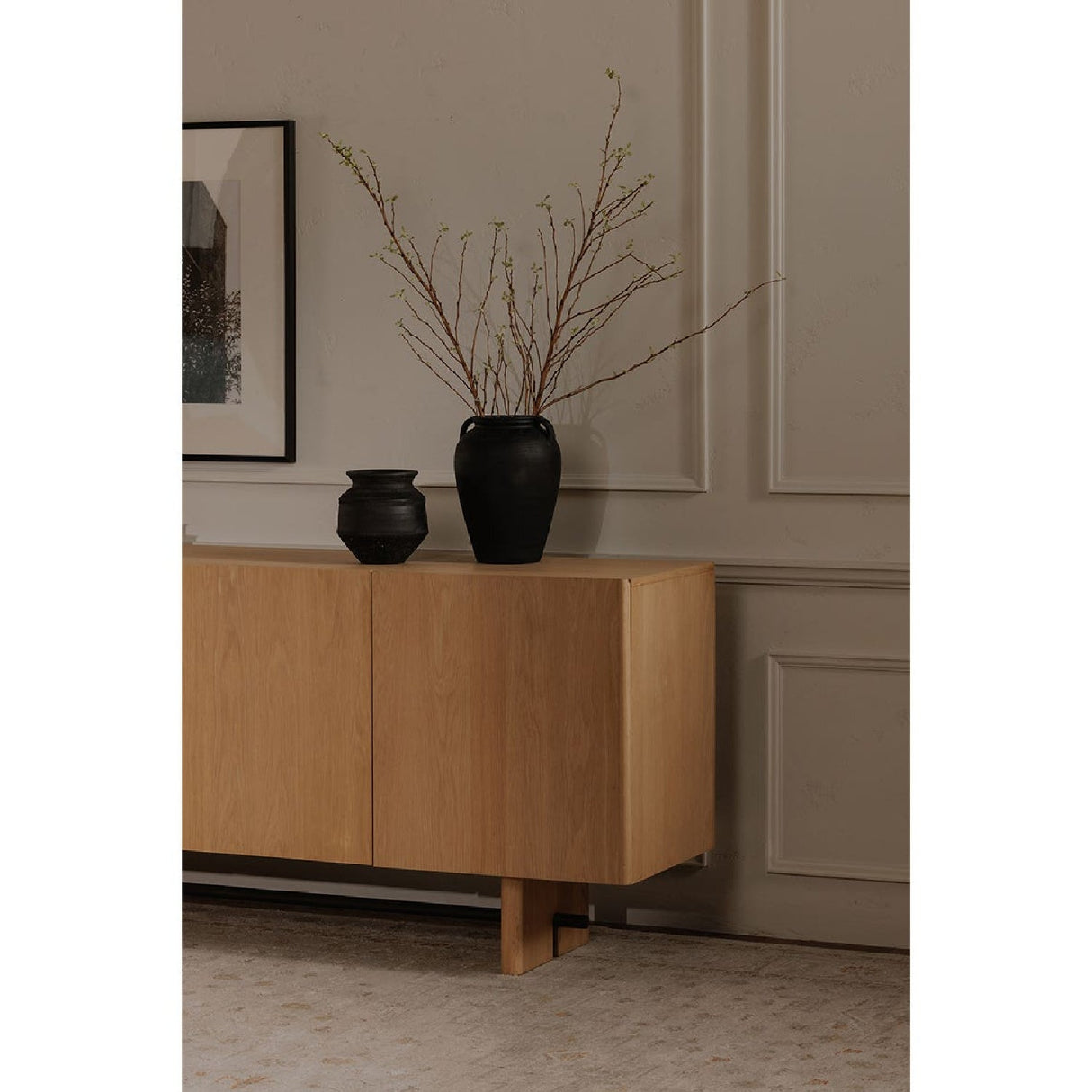 Modern European furniture - 4-Door Natural Oak Sideboard - www.oroa.com