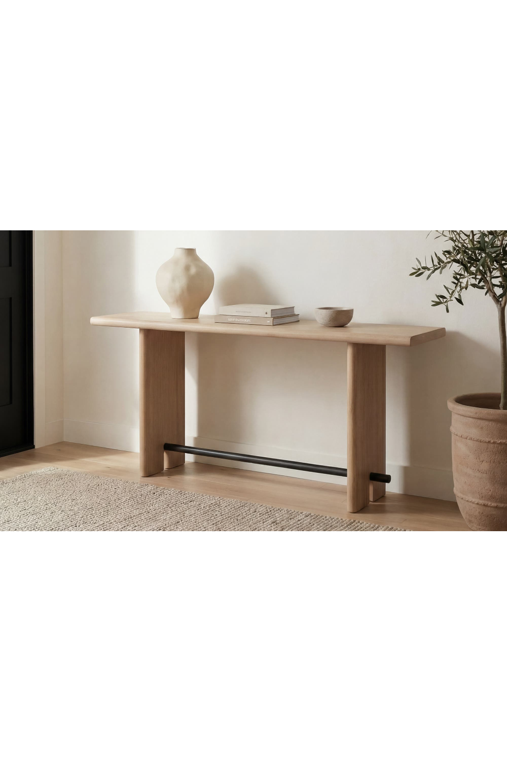 Modern European furniture - Natural Oak Console Table - www.oroa.com