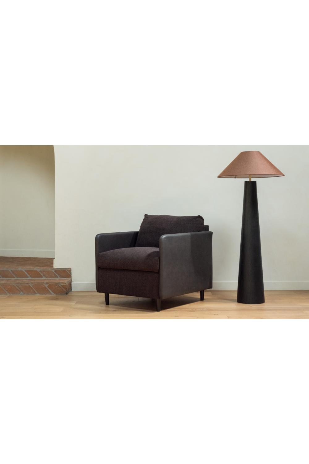 Modern European furniture - Leather Arm Accent Chair - www.oroa.com